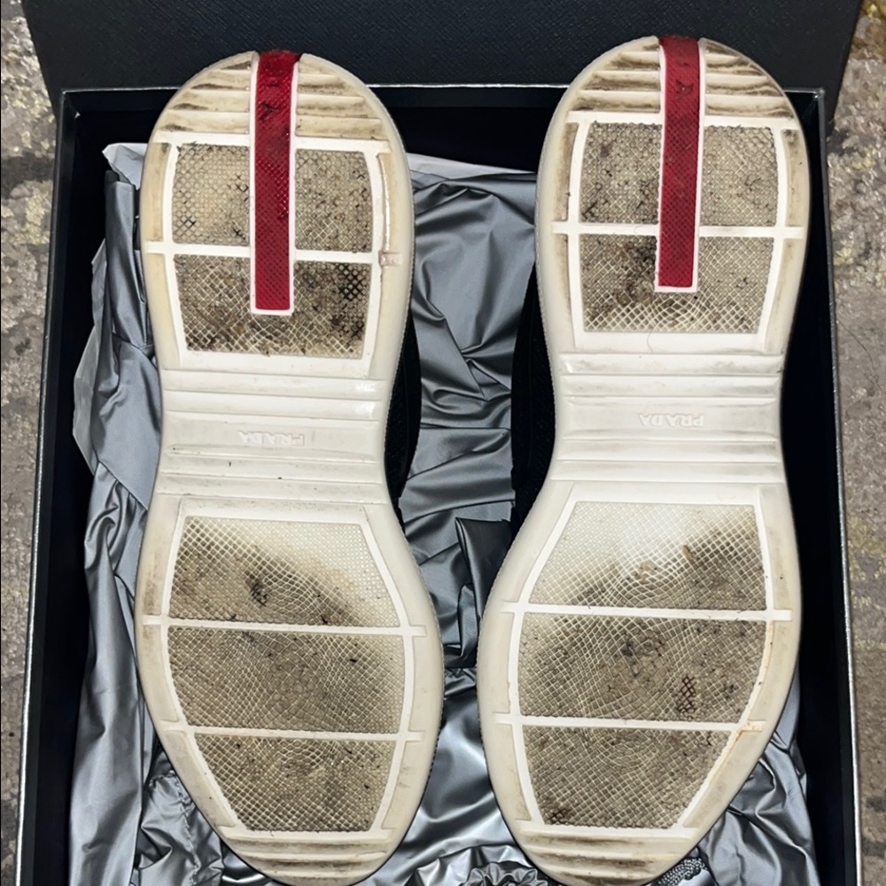 PRADA “America’s Cup” Rubber Trimmed Technical Mesh Slip-On Sneaker - Picture 7 of 7